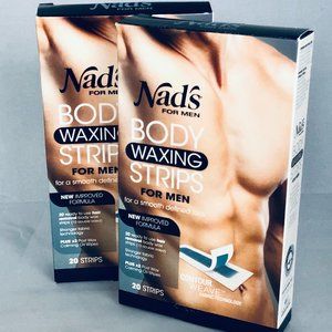 2x Nad's for Men Body Waxing Strips 20 strips